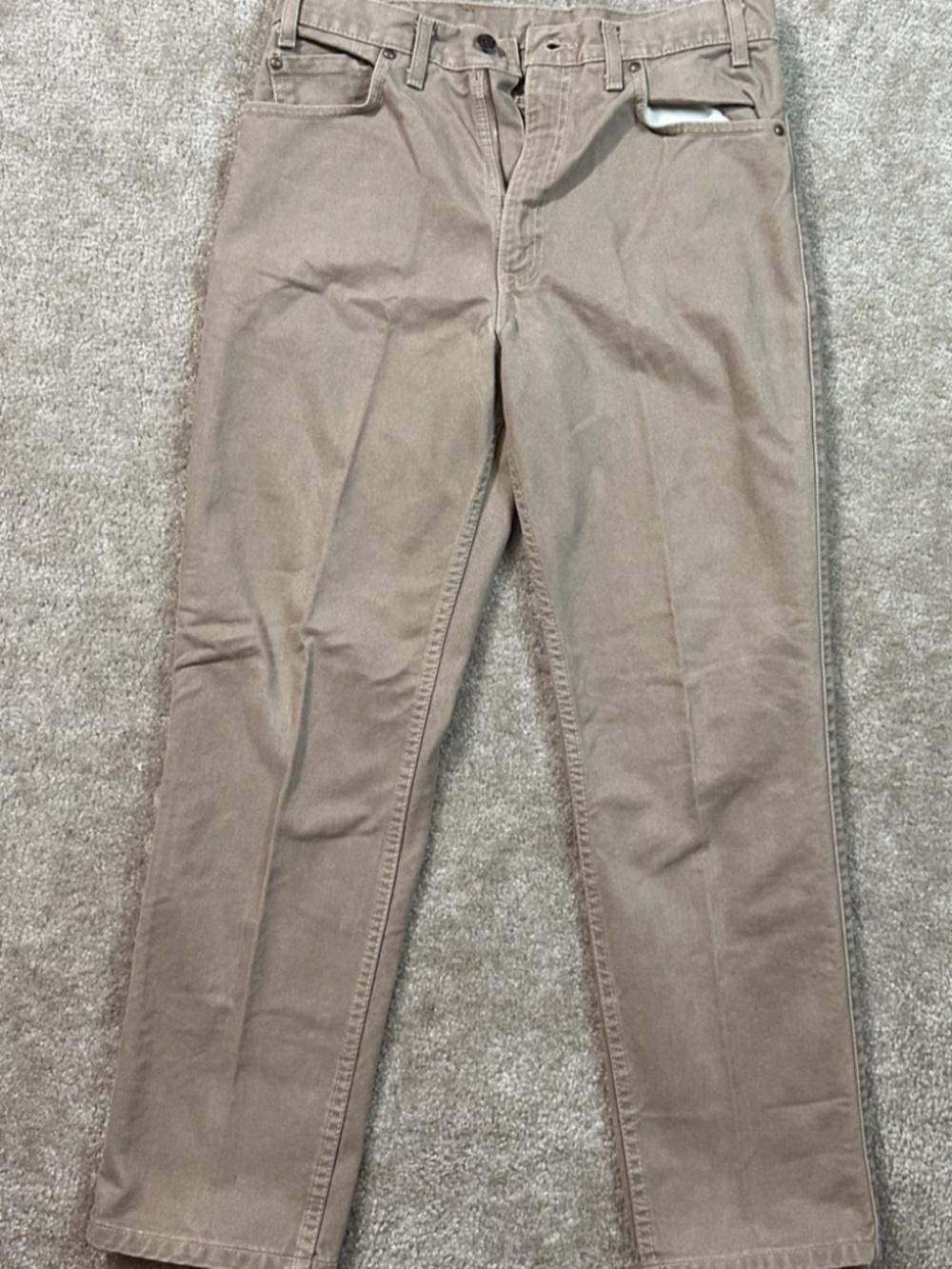 VTG Levis Mens Relaxed Fit 540 Orange Tan brown FITS 33x30 USA 90s Straight Leg